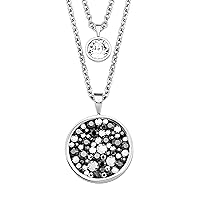s.Oliver Women's Necklace with Pendant Stainless Steel with Crystal 40/45 + 3 cm Comes in Jewellery Gift Box