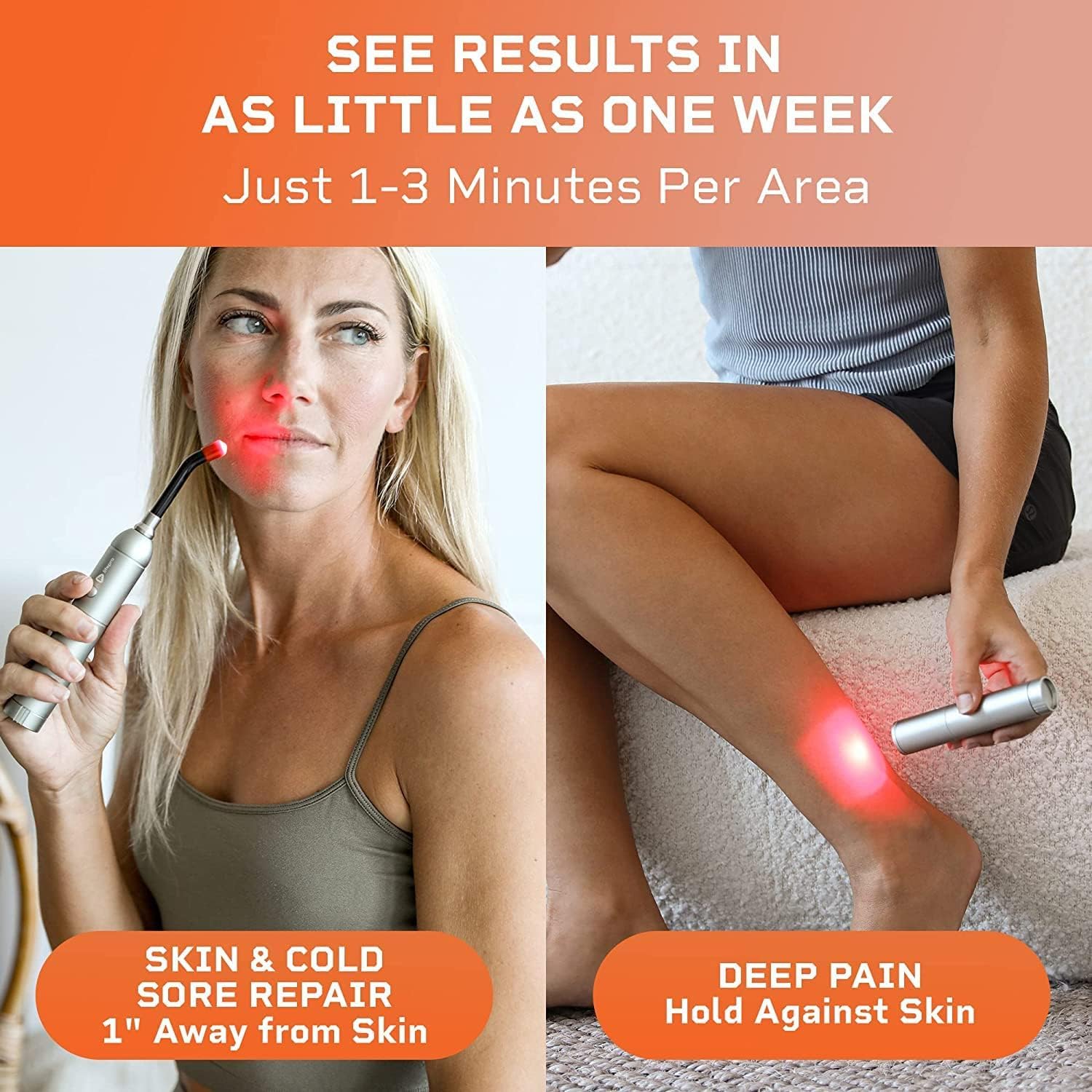 LifePro 2in1 Red Light Therapy, Cold Sore Treatment for Lips, Canker Sore Treatment Inside Mouth, Red Light Therapy Wand, Cold Sore Red Light, Cold Sore Treatment for Patches, Fsa Eligible