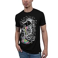 INTO THE AM Graphic Tees for Men S - 4XL Premium Short Sleeve Colorful T-Shirts Trippy Astronaut Designs