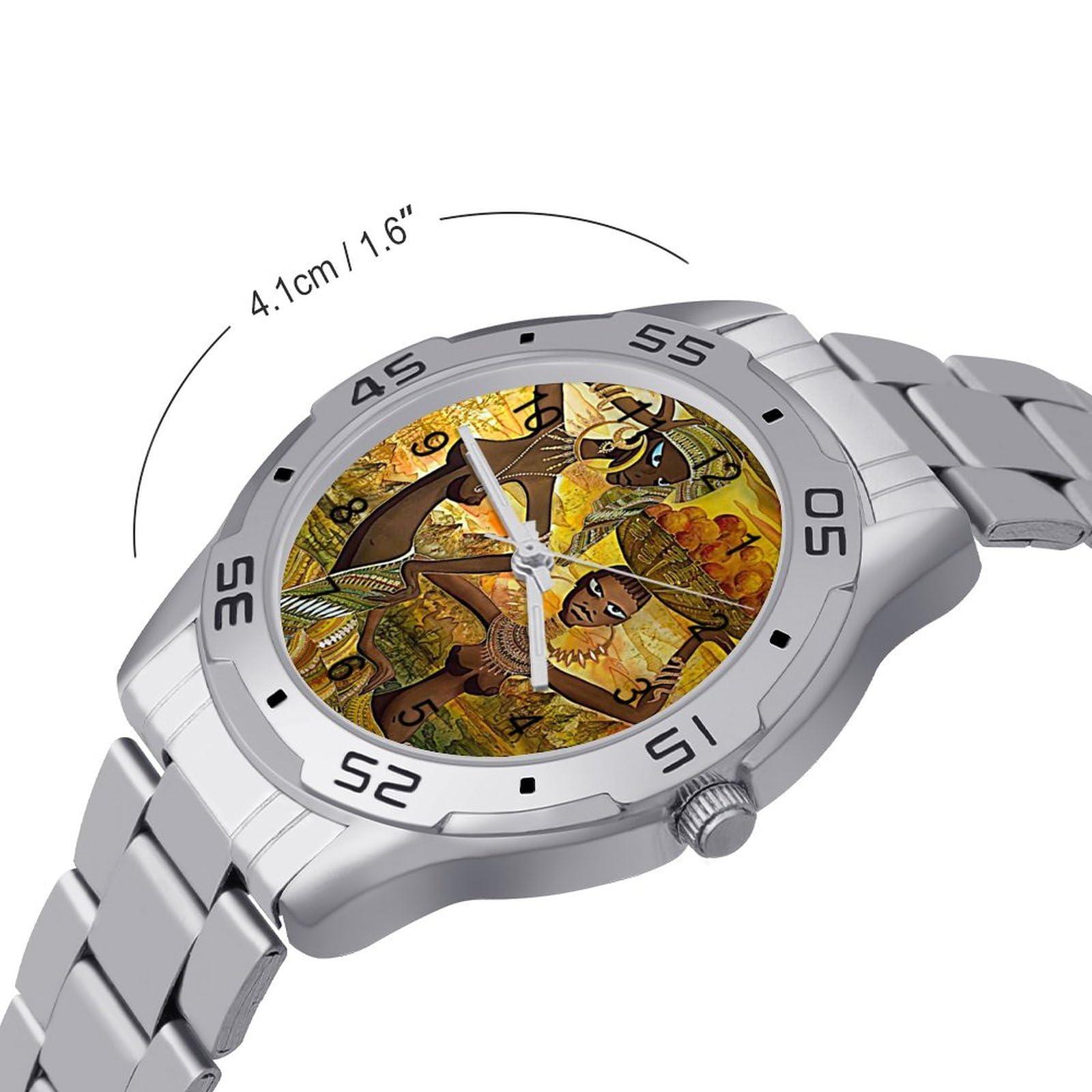Naked African Girls Stainless Steel Band Business Watch Dress Wrist Unique Luxury Work Casual Waterproof Watches