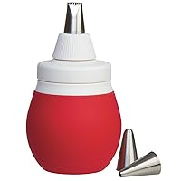 by Progressive 4-Piece Frosting Bulb Decorating Kit-with 3 Piping Tips, Red