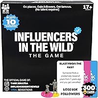 Influencers in the Wild Board Game - 2-6 Players - Built by Tank Sinatra & Tank's Good News - Social Media Board Games for Adults, Social Media Merchandise Card Games for Adults