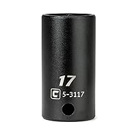 Capri Tools 3/8 in. Drive 17 mm Semi-Deep Impact Socket