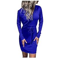 for Lady Girls' Lace-Up Blouse Pure Color Long Sleeves Classic Binding