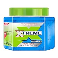 Xtreme Pro-Expert Blue Styling Hair Gel, 24-Hours Xtreme Control With Aloe Vera, 35.27 oz Jar (Pack of 6)
