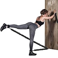 INNSTAR Booty Resistance Band Glute Cord Cable Machine for Hip Home Workout Cable Kickbacks with Instructions & Carry Bag