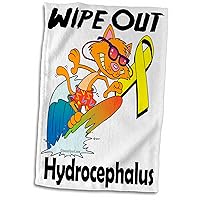 3dRose Wipe Out Hydrocephalus Awareness Ribbon Cause Design - Towels (twl-115176-1)