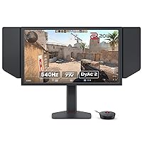 BenQ Zowie XL2586X | 24.1 | Fast TN 540Hz Gaming Monitor for Esports | Motion Clarity DyAc2 | 1080p | XL Setting to Share | Shielding Hood | New Industrial Grade Ball Bearing Height Adjustment