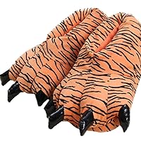 Unisex soft and funny paw shoes for adults and children home furry animal clothing paw shoes