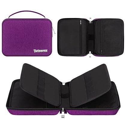 Betoores Watch Band Storage Bag, 40 Watch Bands Holder Expandable Travel Case Fits 40 Straps of Smart Watch, Apple Watch, Fitbit Series - Purple