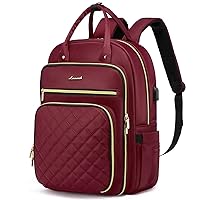 LOVEVOOK Laptop Backpack for Women, Water Resistant Travel Work Backpacks Purse Stylish Business Teacher Nurse Computer Bag with USB Charging Port, Fits 15.6