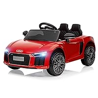 Ride Car for Kids, 12V Power Battery Electric Vehicles for 3-7 Toddlers, Licensed Toy Car with Remote Control, MP3 Player (Red)