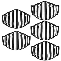 Black And-White Stripes Print Face Mask,Covers Fullface Anti-Dust,Unisex,Washable,Breathable,Reusable Safety Masks