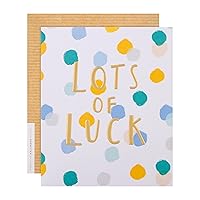 Hallmark Good Luck Card - Contemporary Multi-Coloured Polka Dot Design