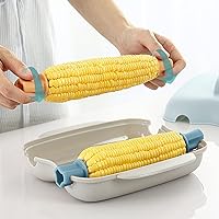 Corn Steamer,Microwave Corn Cooker,Multi Purpose Kitchen Microwave Steamer PP No BPA Microwavable Portable 2 Corn Cobs Steaming Tool For Kitchen Breatfast (Blue), Microwave Corn Cooker,Corn Steam