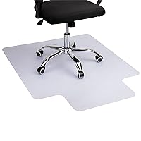 Mind Reader Office Chair Mat for Carpet, Under Desk Protector, Carpet Grips, Rolling, PVC, 47.5