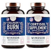 WINDSOR BOTANICALS Cortisol Blocker and Multi Collagen Burn - Beauty and Mood Support Bundle