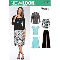 New Look Sewing Pattern 6735 Misses Separates, Size A (10-12-14-16-18-20-22)