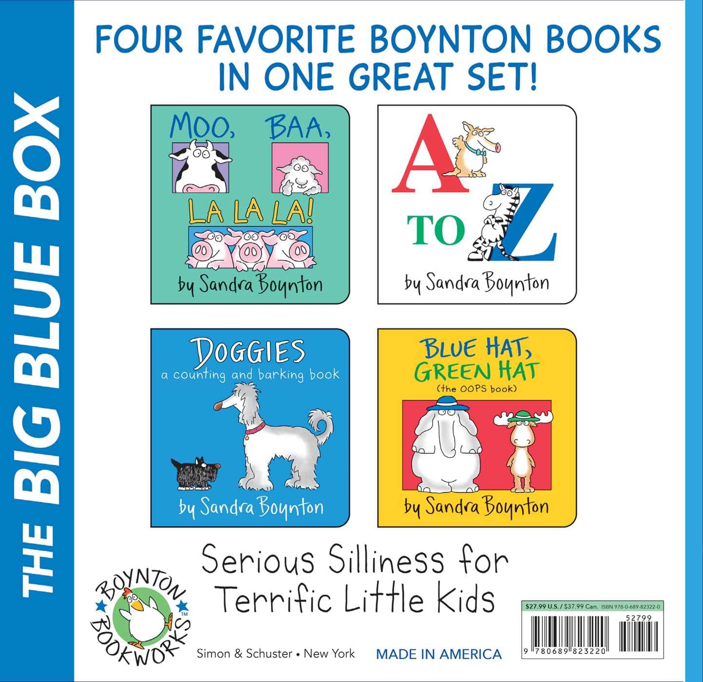 Boynton's Greatest Hits The Big Blue Box (Boxed Set): Moo, Baa, La La La!; A to Z; Doggies; Blue Hat, Green Hat