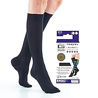 Neo G Travel Compression Socks for Women - Energizing Tired, Aching Legs. Perfect Flight Companion, Great for Long Periods of Inactivity - Graduated Compression Socks - Black - L
