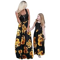 GRASWE Mommy and Me Dresses Casual Cute Family Outfits Holiday Party Parent Child Dress