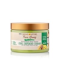 Creme of Nature, Avocado Hair Cream, Curl Cream for Curly Hair, Honey and Avocado Collection, 11.5 Oz