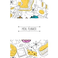 Meal planner and grocery list: Track your nutrition, grocery shopping list. Daily snakes list for family. A completed weekly meal menu book.