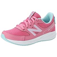 New Balance YK570 Running Shoes, For Kids, Lace-Up Type, Athletic Shoes, For School Commutes, White, Black, Lightweight, Wide (W), Breathable