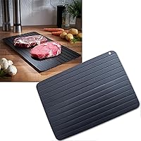 Aluminum Defrosting Tray, Thawing Frozen Food,Meat,Fruit, Quick Thawing Plate, Thawing Kitchen Tools,S QQLONG (Size : L)