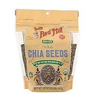 Resealable Organic Chia Seeds 12 Ounce (Pack of 2)