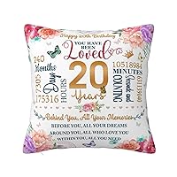 20th Birthday Gifts for Girls, Gifts for 20 Year Old Girl Pillow Cover 18