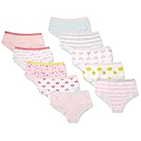 Trimfit Girls 100% Cotton Colorful Boyshorts Panties Tagless Underwear (Pack of 10)