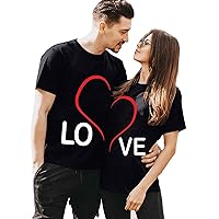 Matching Shirts for Couples Love - LO VE - Valentine's Day T-Shirt for him and her Personalized Matching Couples