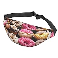 Fanny Pack Different Flavors Of Doughnuts Waist Pack For Women Men Waterproof Belt Bag With Adjustable Belt Casual Crossbody Bag Travel Waist Bag For Sports Running Cycling