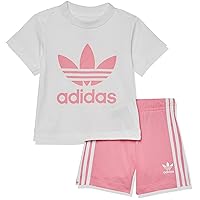 adidas Originals baby-boys Trefoil Shorts Tee Set