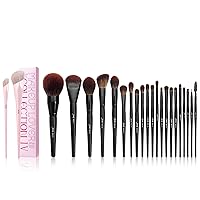 Jessup Pink Foundation Brushes Set T497 with Makeup Brushes T300