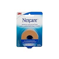 Nexcare Absolute Waterproof Tape, Flexible Foam Medical Tape, Secures Dressing and Keeps Wounds Dry - 1 In x 5 Yds, 1 Roll of Tape