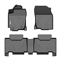 KYX Floor Mats Fits for 2013-2018 RAV4 (Not Fit Hybrid Models), All Weather Protection Floor Liners Full Set Include 1st and 2nd Row Front & Rear, Car Mats TPE Black