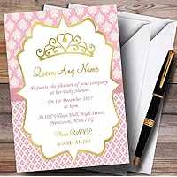 Pink & Gold Crown Princess Invitations Baby Shower Invitations