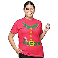 Elf Costume Shirts for Kids Men & Women - Matching Family Unisex Christmas Elves T-Shirt, RED