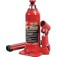 BIG RED T90403B Torin Hydraulic Welded Bottle Jack, 4 Ton (8,000 lb) Capacity, Red