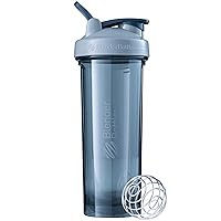 BlenderBottle Shaker Bottle Pro Series Perfect for Protein Shakes and Pre Workout, 32-Ounce, Pebble Grey