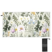 Spring Leaves Floral Flower Extra Large Beach Towel for Women Men 31x71 Inch Quick Dry Sand Free Towels Lightweight Absorbent Beach Accessories for Travel Pool Swimming Yoga Gym Sports