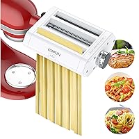 Pasta Attachment for Kitchenaid Mixer Cofun 3 in 1 with Kitchen Aid Pasta Maker Assecories Included Pasta Sheet Roller, Spaghetti Cutter, Fettuccine Cutter