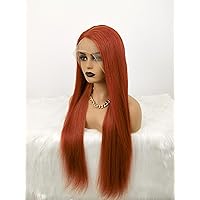 Ginger Color 13X4 Lace Front Wigs Human Hair Pre Plucked Hairline with Baby Hair Brazilian Remy Straight Invisible Lace Front Human Hair Wigs For Women 150% (16inch, 13x4 lace straight wig)