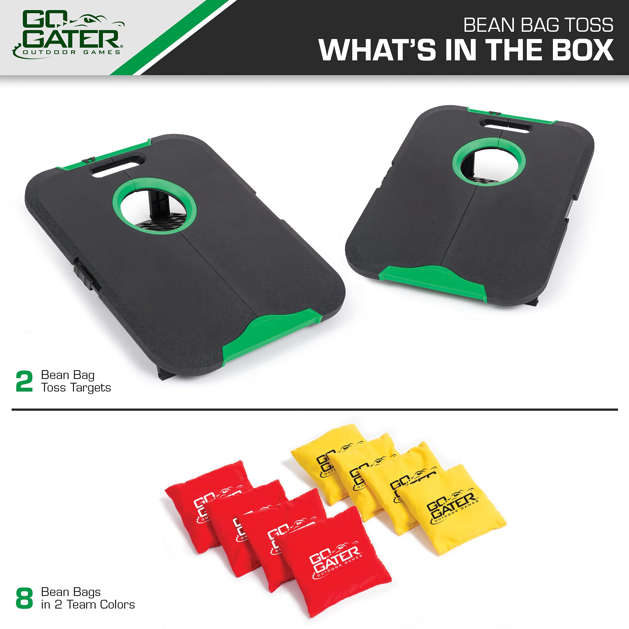 EastPoint Sports Go! Gater, Cornhole, Light Up and Standard Available, Easy Storage, Light Weight Perfect for Outdoor and Indoor Play