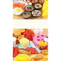 Home Chinese and Western Food Set Children's Simulation Food Dining kitchenware Kitchen Cooking Chechele Toys red