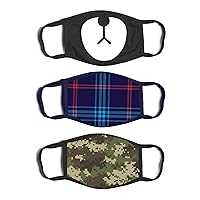 Boys' 3-Pack Kid Fashionable Protection, Reusable Fabric Face Mask Age 3-7