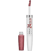 Maybelline Super Stay 24, 2-Step Liquid Lipstick Makeup, Long Lasting Highly Pigmented Color with Moisturizing Balm, Forever Chestnut, Brown, 1 Count