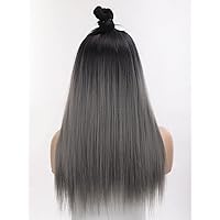 Ombre Clip In Long Straight Synthetic Hair Extension